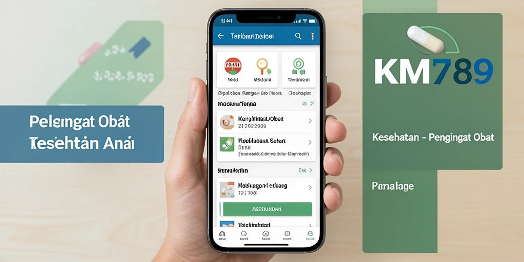 Antarmuka KM789 yang intuitif dan mudah digunakan untuk pengingat obat.