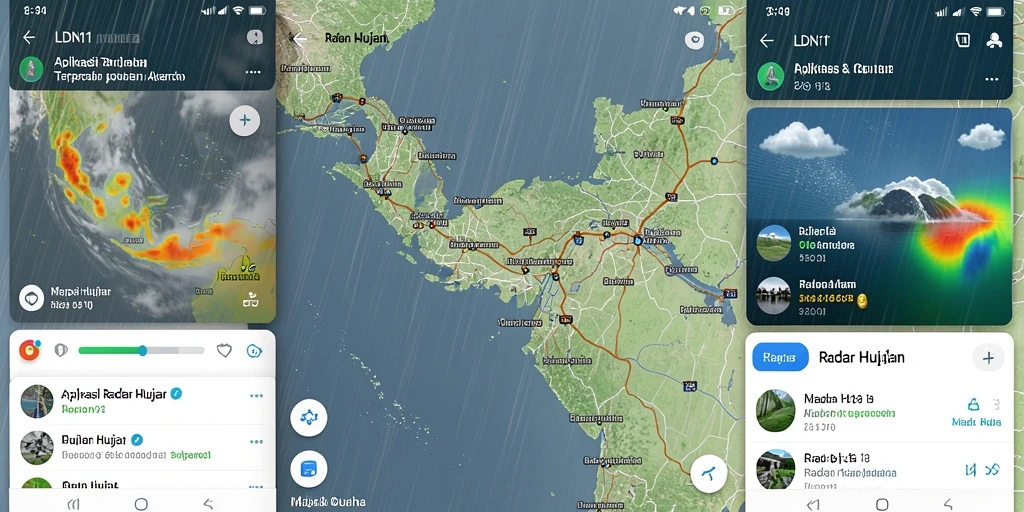 Tampilan antarmuka LDN11 yang sederhana dan informatif untuk radar hujan.