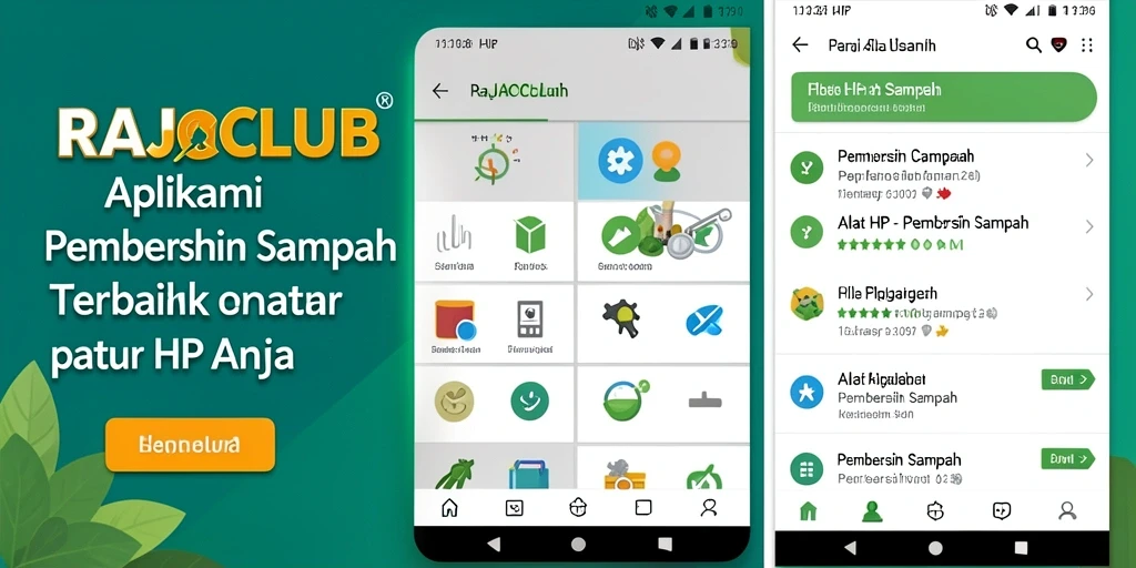 Antarmuka RAJACLUB yang sederhana dan fungsional.
