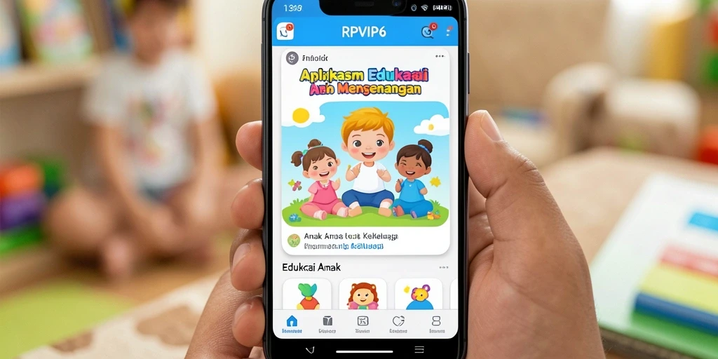 Antarmuka RPVIP6 yang interaktif dan edukatif untuk anak.