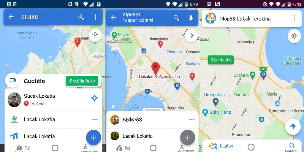 Tampilan antarmuka SL888 yang menampilkan fitur Lacak Lokasi.